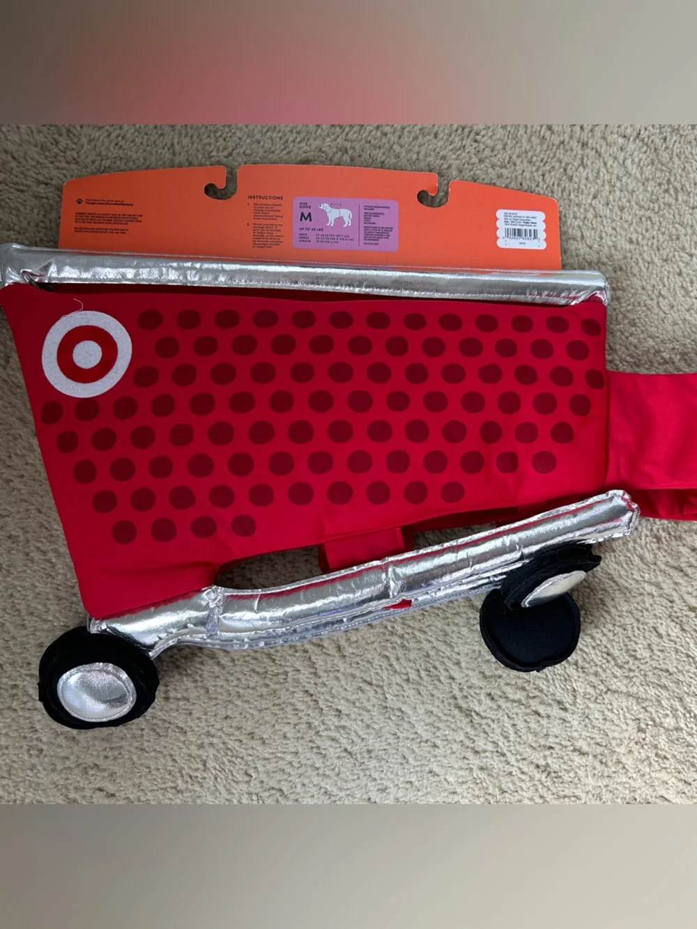 Target shopping cart costume medium